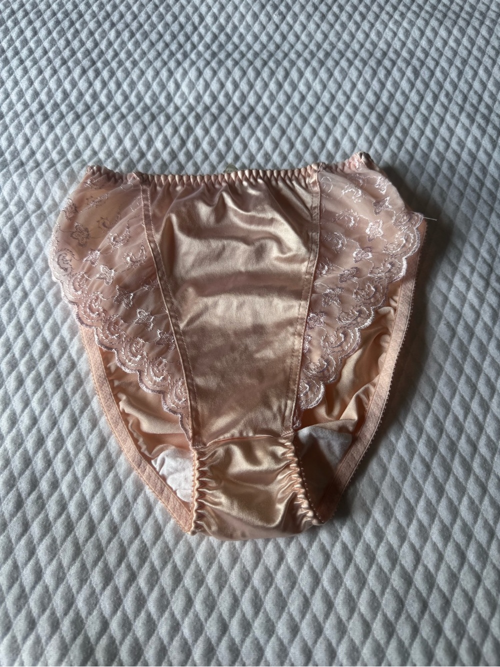 Victoria's Secret vintage Satin Lace Bikini Briefs - Light Pink - Picture 5 of 13